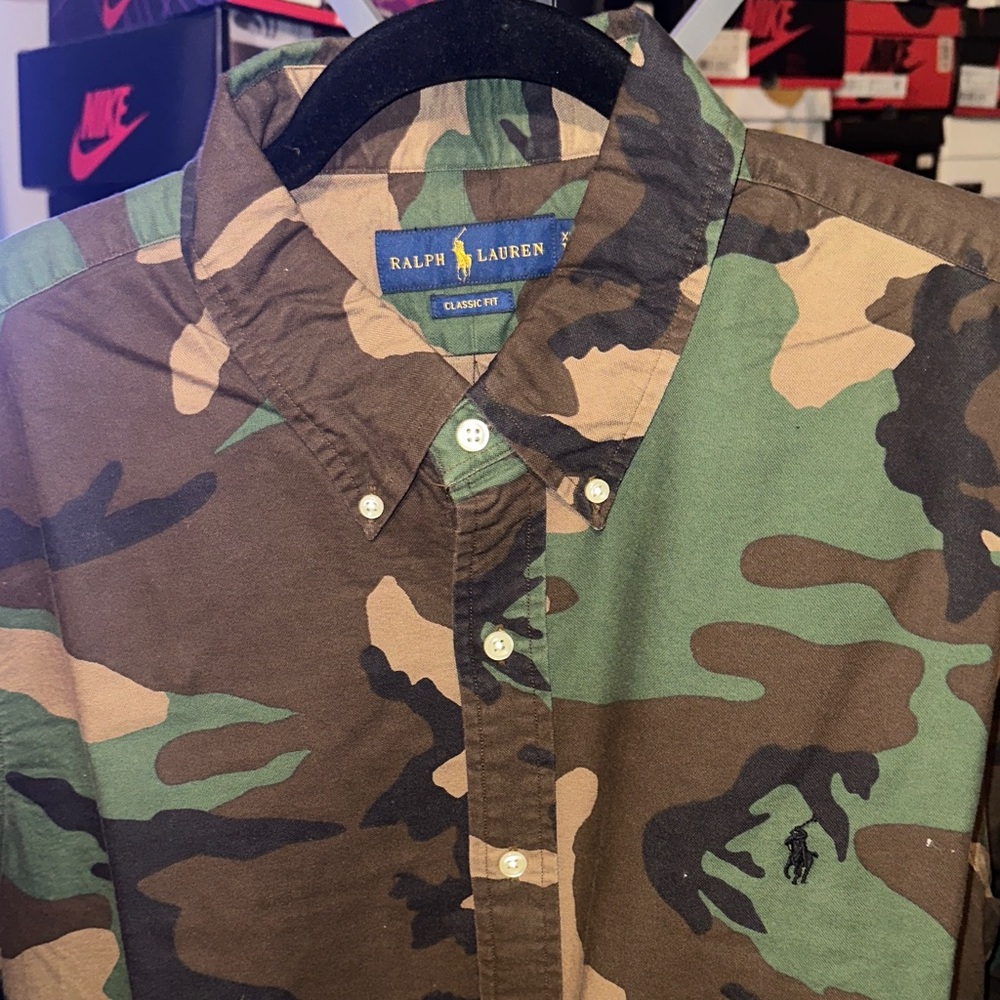 Ralph Lauren Men's Camouflage Button-Down Shirt